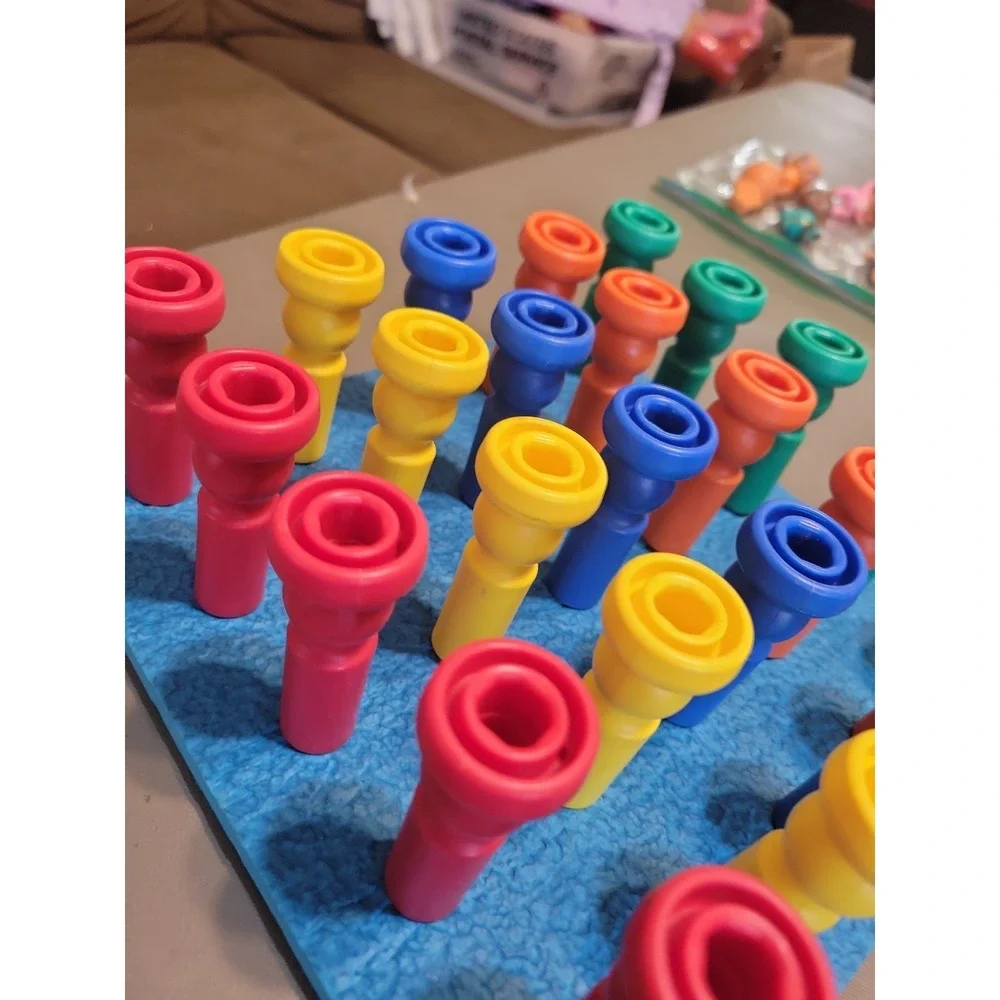 Lauri Tall-Stackers Pegs Building Set Montessori Home School Teaching